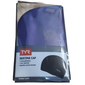 TYR Unisex Silicone Swim Cap in Deep Purple